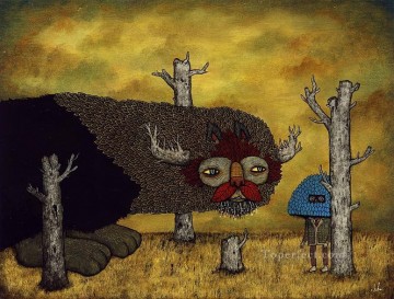 Besuch vom Geist der toten Wälder Fantasie Ölgemälde